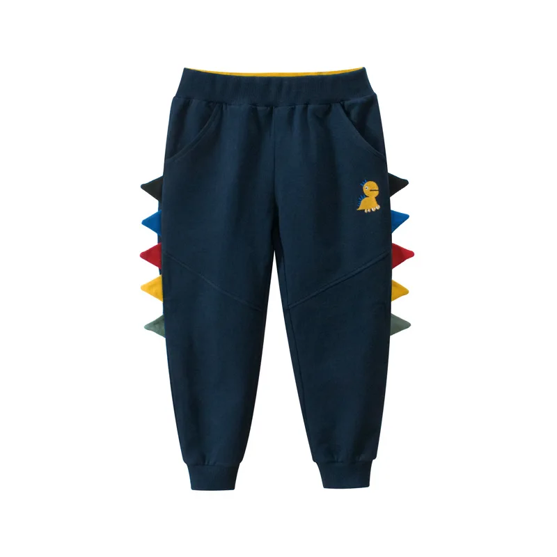 Kids Boys Girls Trousers Dinosaur Cartoon Cotton Spring Autumn Sport Long Pants Sweatpants 1-9 Years