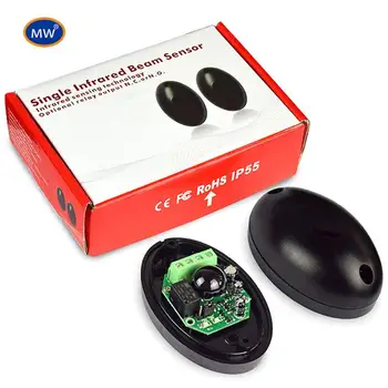 

DC/AC 12~24V waterproof IP55 photocell automatic gate door safety sensor alarm infrared beam sensor photocell 15m
