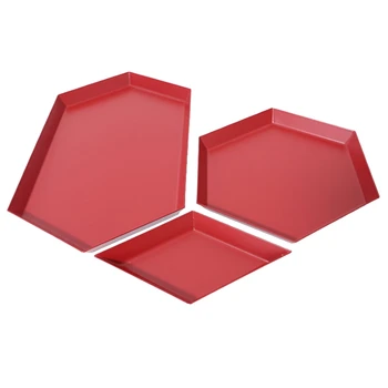 

Polygonal Fruit Tray Combination Storage Tray Nordic Geometric Diamond Metal Hexagonal Jewelry Tray