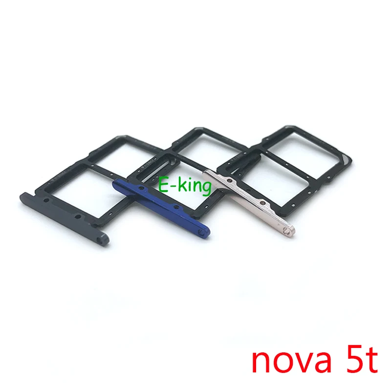 Para Huawei Honor 20 Nova 5T bandeja con ranura para tarjeta Sim Holder conector para lector de tarjetas Sim pieza de repuesto