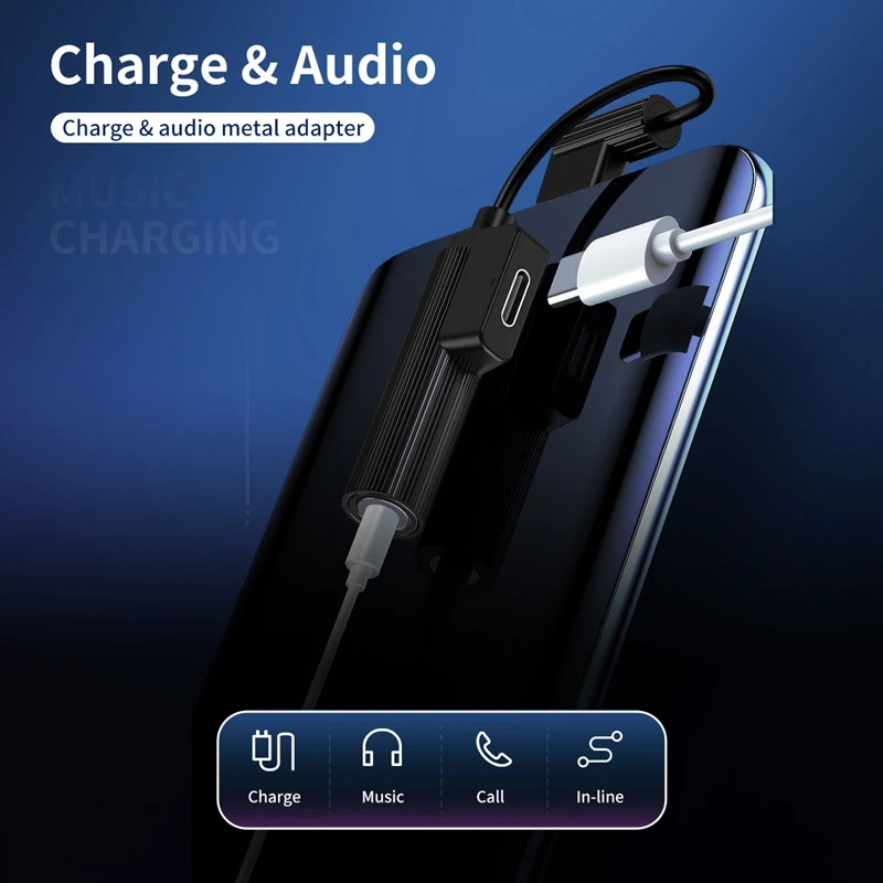 ROCK 2 в 1 usb type C до 3,5 мм разъем для наушников адаптер для samsung Xiaomi type-C OTG Aux аудио зарядное устройство адаптер для huawei P30