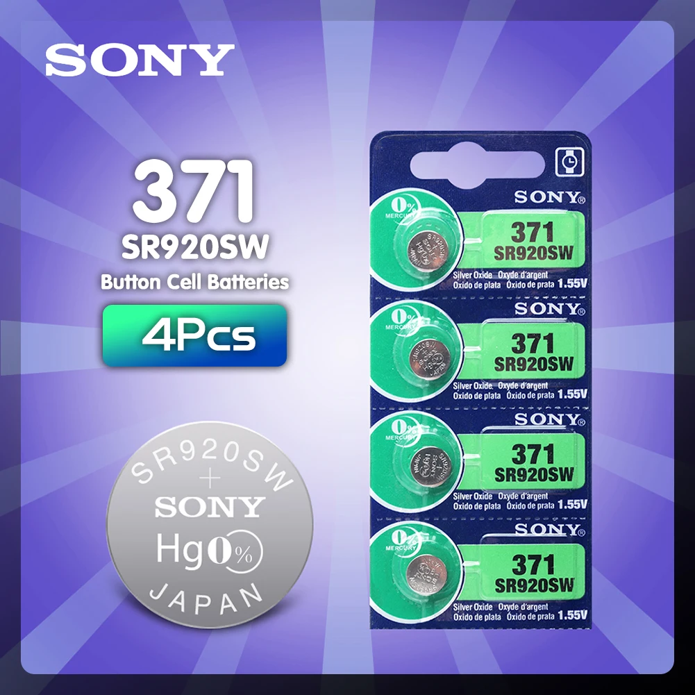 4 шт. SONY 45 мАч AG6 371 SR920SW LR920 171 370 L921 LR69 SR920 SR69 1 55 в часовая батарейка из оксида