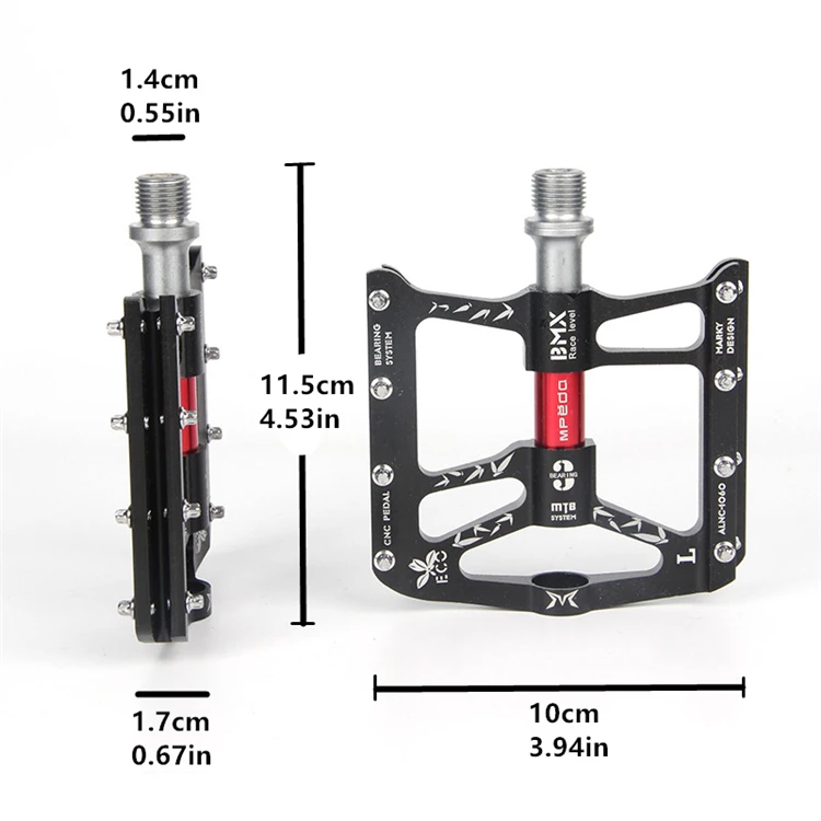 Велосипедные педали MTB Аксессуары BMX 3 герметичный подшипник велосипедные педали алюминиевый сплав противоскользящие дорожные горные велосипедные шипы