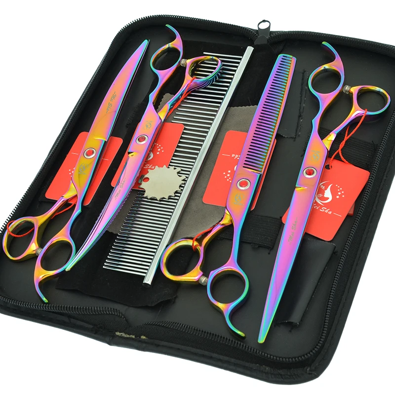 Японские Стальные Ножницы для груминга домашних животных 8 0 дюйма прямые