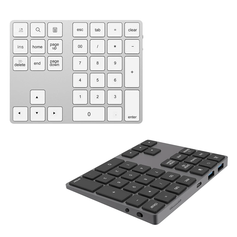 Bluetooth Wireless Numeric Keypad with USB HUB Digital Input Function for Windows Mac OS Android Laptop PC | Компьютеры и офис
