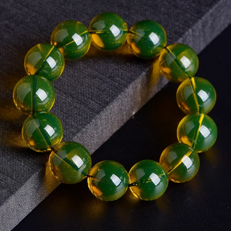 

Natural Amber Wax Lanpo Bracelets Natural Beeswax Beads Amber Beads Single Ring Bracelet Men and Women Bracelets Couple Bracelet