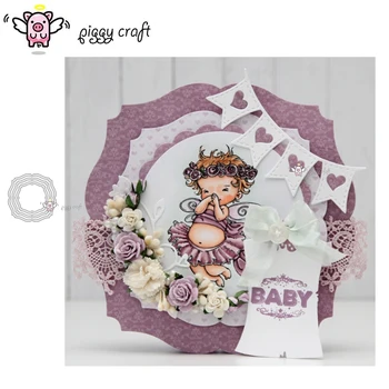 

Piggy Craft metal cutting dies cut die mold 6Pcs Irregular frame Scrapbook paper craft knife mould blade punch stencils dies