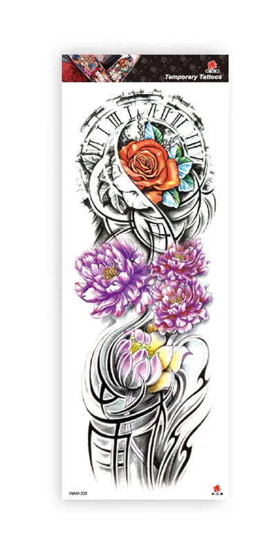 

Wreath Waterproof Temporary Tattoo Sticker Full Arm Large Old School Tatoo Stickers Flash Fake Tattoos for Men Women