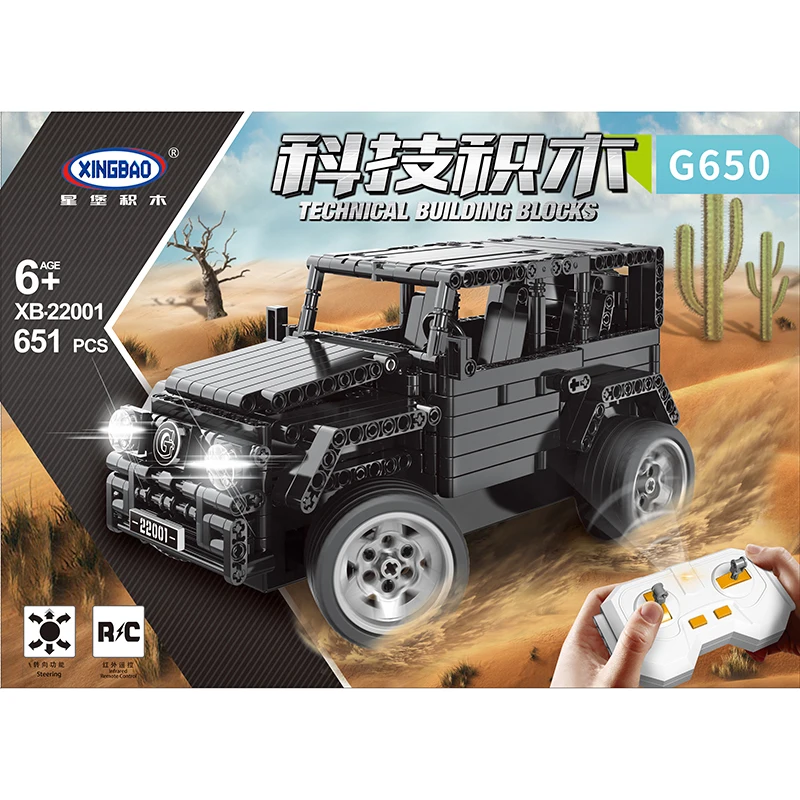Technic XingBao Новинка 22001 Benz G650 модель с дистанционным управлением Внедорожник Багги строительные блоки для грузовиков игрушки для мальчиков рождественские подарки