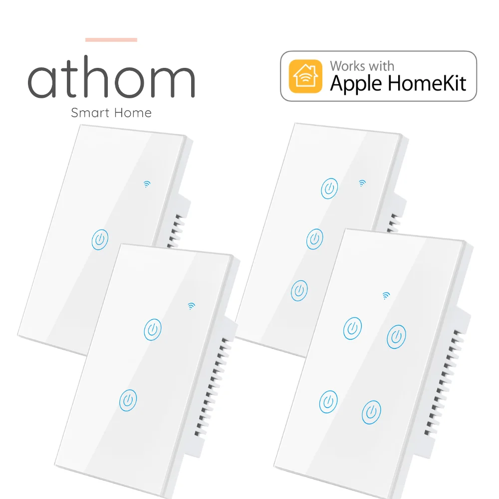 ATHOM нам Homekit Интеллектуальный переключатель Wi Fi сенсорная клавиша Siri Управление