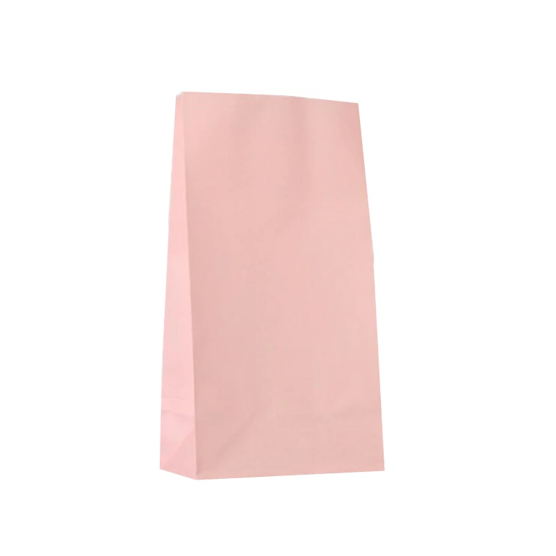 Pink LBSISI жизни 5/10 шт. крафт Бумага сумки рождественского печенья подарочные пакеты Еда для упаковки конфет украшения вечерние пользу стойки сумки с палкой - Color: Pink