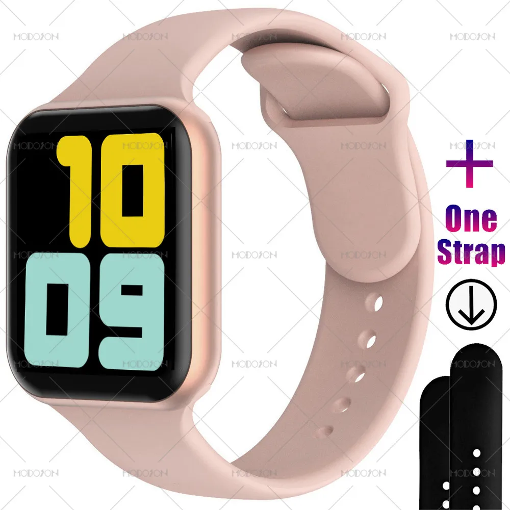gold pink MODOSON Смарт-часы iwo 11 мини серия 5 монитор сердечного ритма браслет кровяное Кислородное давление умные часы для Apple iphone Android - Цвет: gold pink