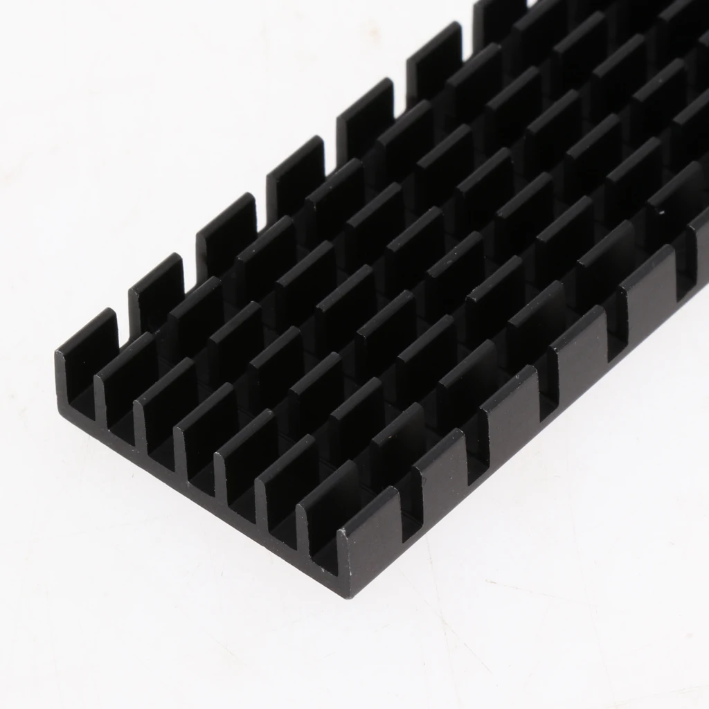 M.2 2280 SSD Heatsink Cooler Solid State Hard Disk Cooling Fin Radiation Dissipate w/ Silicone Thermal Pad (Black)