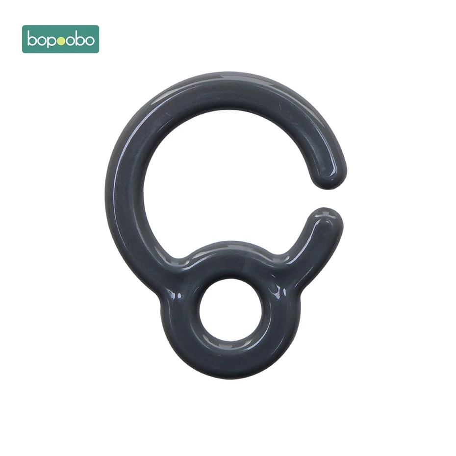 Gray hook Bopoobo 5 шт. пластиковые кольца для прорезывания зубов для детских колясок, игрушки, крючок для пустышки, пластиковые прорезывания зубов, Diy зажимы для пустышки, Детские Прорезыватели - Цвет: Gray hook