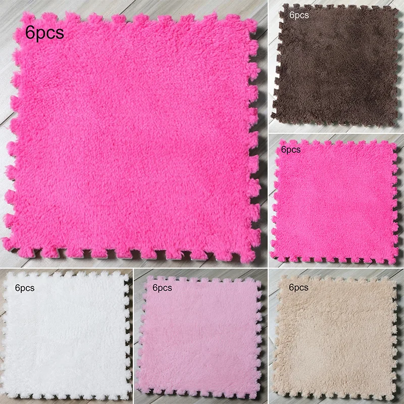 6 шт./компл. детский игровой коврик EVA Foam из мягкой замши ковер детский коврик для ползания