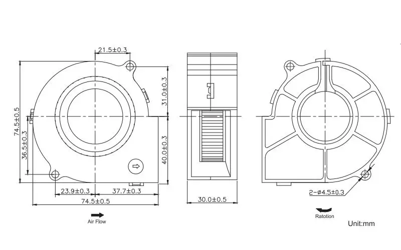Ventilador e Soprador de ar Grande Sxdool Ventilador Centrífugo de Fluxo 9733 Rpm com Rolamento de Esferas e Manga de 3000 mm 12v 24v - Imagem 3