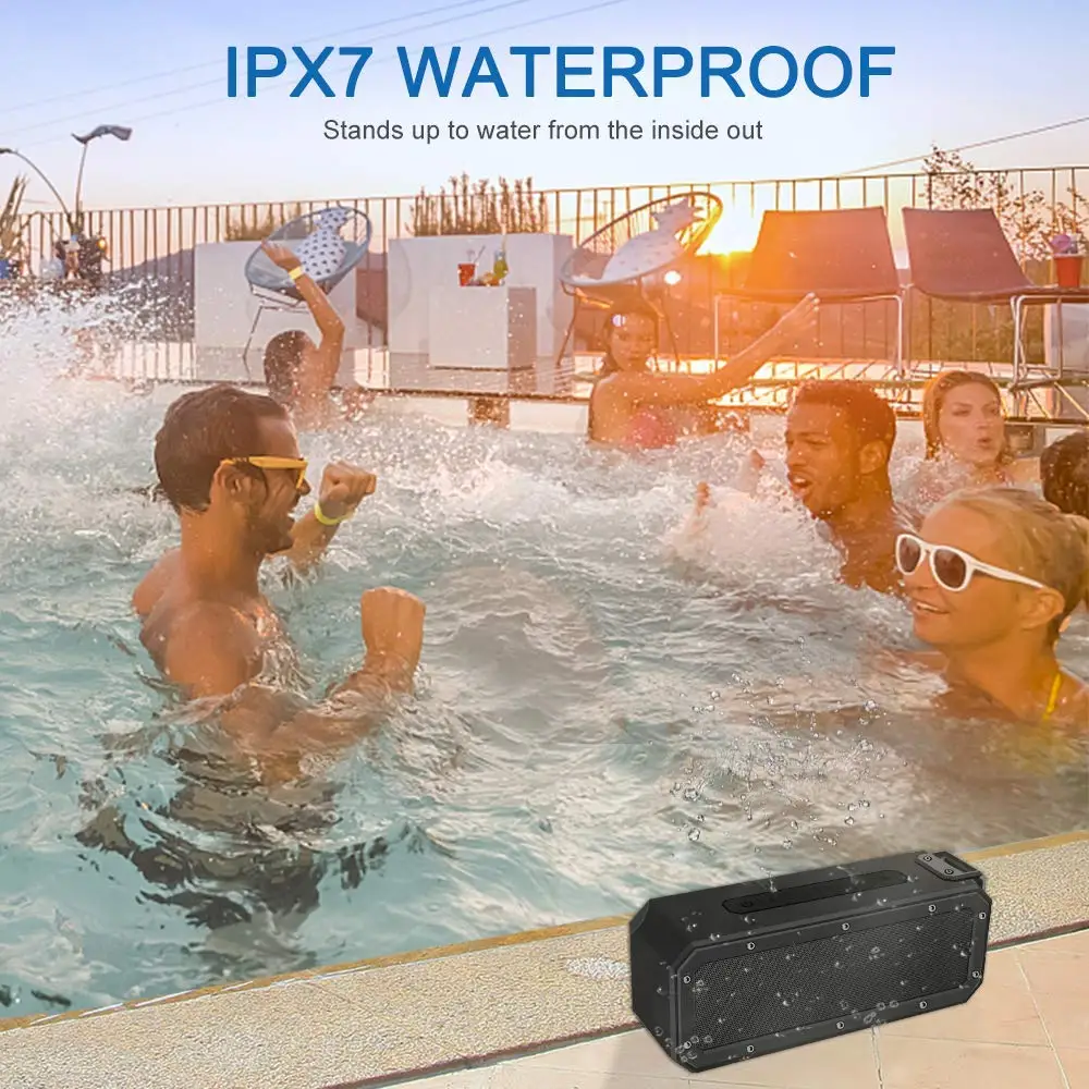 YOUXIU 40W Outdoor Bluetooth Speakers IPX7