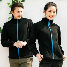 Плотный флисовый мужской и женский парный Открытый ветрозащитный теплый осенний и зимний флисовый кардиган пальто настраиваемый логотип