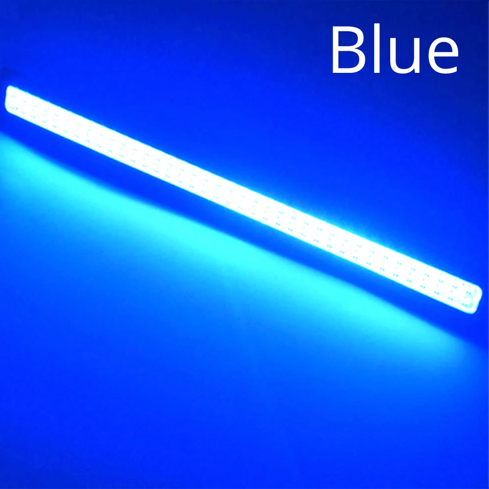 Hviero 1pcs White Blue 14cm Double Row 60Leds COB Car Led Auto DRL Driving Daytime Running Lamp Fog Light  DIY Ultra Bright Waterproof