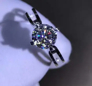 

925 sterling silver ring 1ct Classic style Moissanite ring Diamond jewelry Wedding Party Anniversary WIth