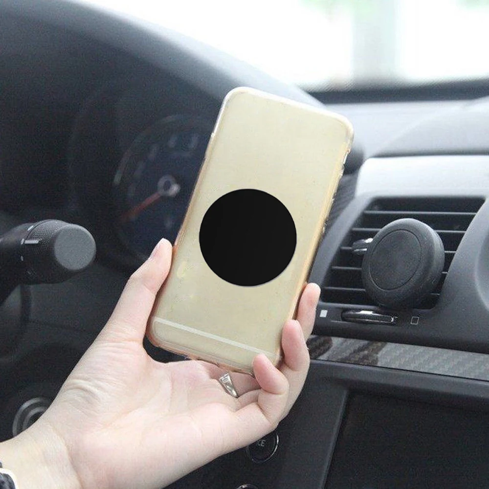 

4Pcs Replacement Metal Adhesive Plate Magnet Sticker For iPhone Phone Cars Auto Vehicle Holder Interior Accessories Universal