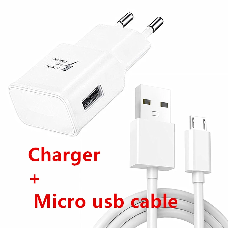 charger and cable Микро USB кабель для быстрой зарядки для Honor 8A 8X Meizu V8 M6 M5S QC 3,0 быстрое зарядное устройство для samsung A7 J2 A6 Asus Zenfone 3 Max ZC520TL - Тип штекера: charger and cable