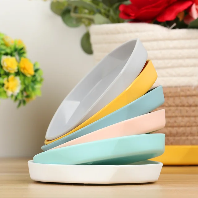 1 Pc Durable Plastic Resin Plant Saucer Drip Trays Plastic Tray Saucers Indoor Outdoor Thickened Flower Pot Garden Tool 4