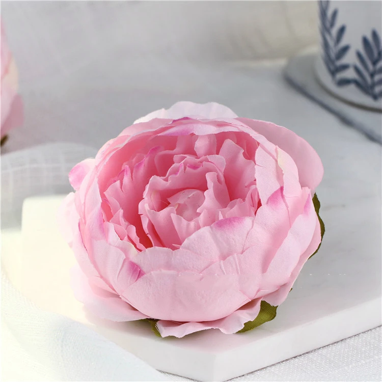 5pcs Silk Artificial Peony Flower Wedding Background Flower Wall Flower Arrangement 10cm Simulation Flower Head Bract Core