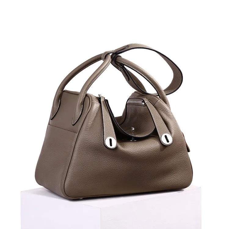 

WOMEN'S Fashion Handbag Pillow New Style Medicine Box Lindy Closed-toe Layer Cowhide Shoulder Handbag WOMEN'S Leather Bags lin d