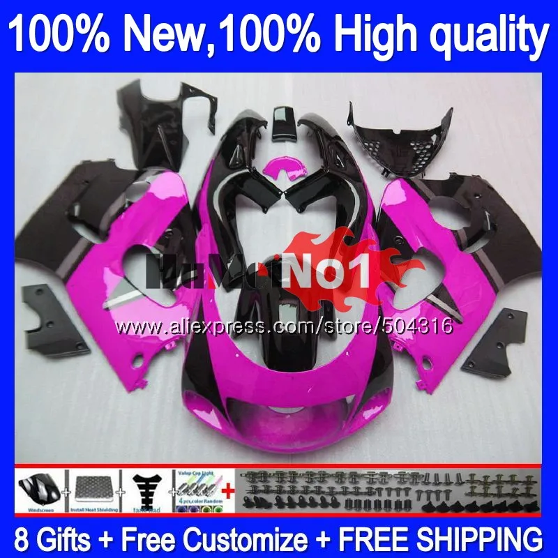Корпус для SUZUKI SRAD GSX-R600 1996 1997 1998 1999 2000 11MC. 100 GSXR750 GSXR 750 600 GSXR600 96 97 98 99 00 обтекателя, розовом и черном цвете - Цвет: No. 1