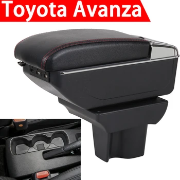 

for 2019 Toyota Avanza armrest box universal car center console caja modification accessories double raised with USB
