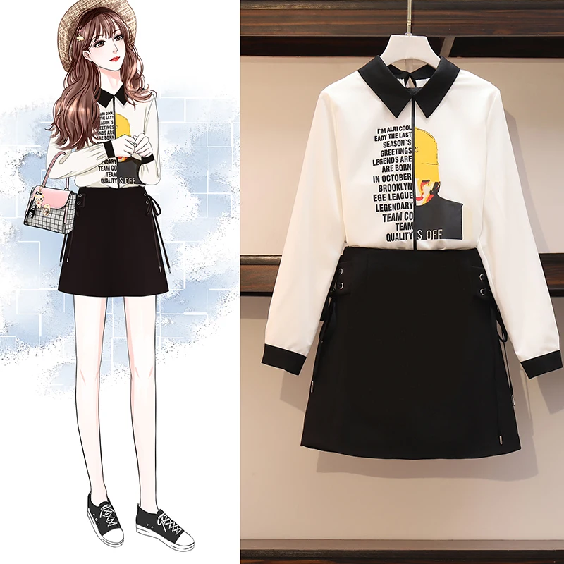 white top and black skirt dress