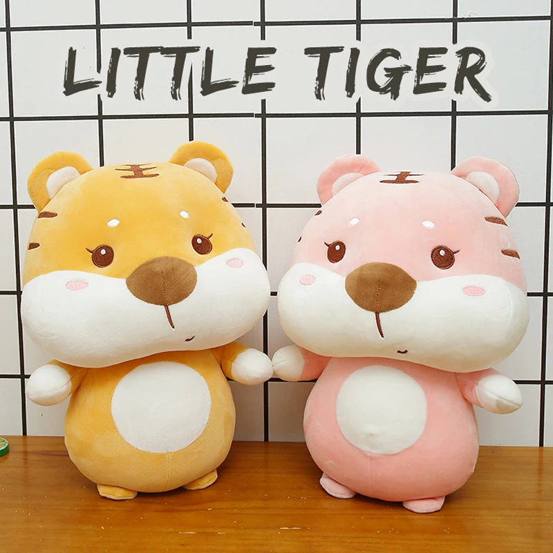 Weiche gefüllte Tiger Plüsch Spielzeug Kissen Tiermuster Kawaii Puppe P6Y3 