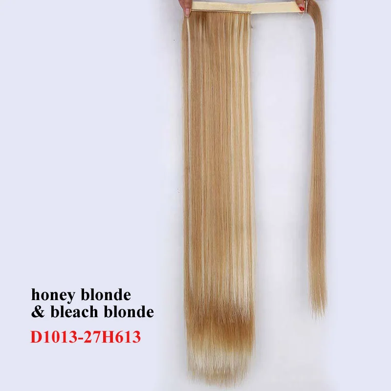 D1013-27H613 AISI BEAUTY, кудрявый прямой конский хвост, шиньон, синтетический, длинный, афро, кудрявый, обертывание вокруг волшебной пасты, кудрявый конский хвост, наращивание волос - Цвет: D1013-27H613