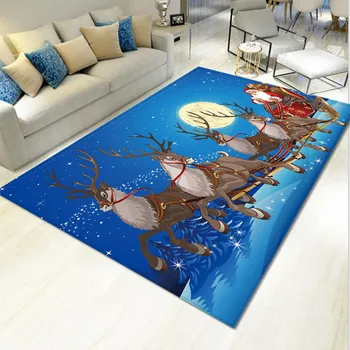 

Hot Sale New Year Christmas Floor Mat/Rug 3D Xmas Santa Claus Printing Carpets for Living room bedroom Christmas party Area Rugs