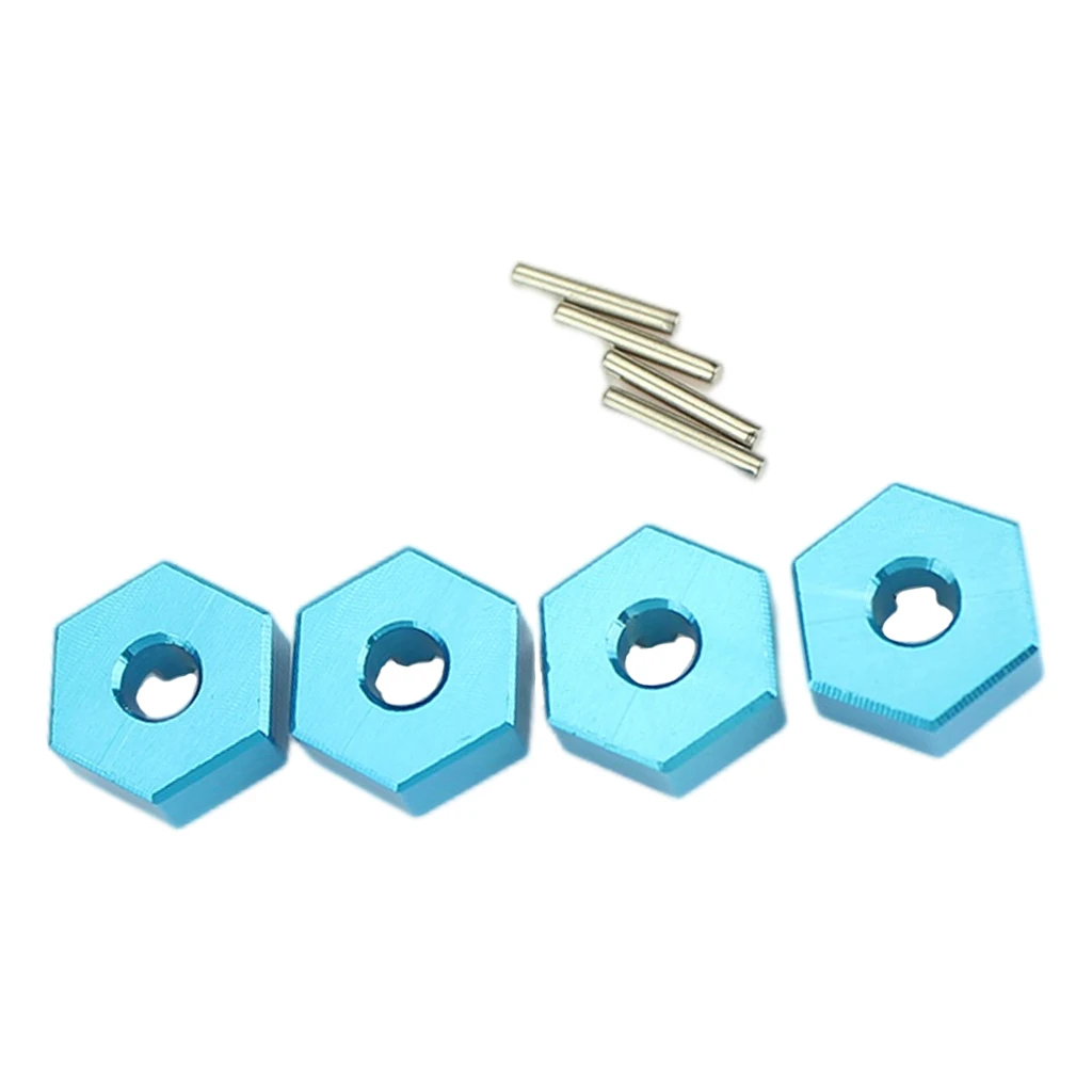 4Pcs Hexagonal Combiner Wheel Rim Hex Upgrade 12mm Metal Adapter for 1/12 Wltoys 144001 RC Model Car Parts