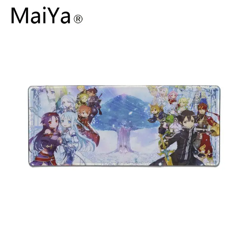 Lock Edge 30X70cm MaiYa дизайн аниме меч искусство онлайн игровой коврик для мыши Настольный коврик большая акция большой игровой коврик для мыши - Цвет: Lock Edge 30X70cm