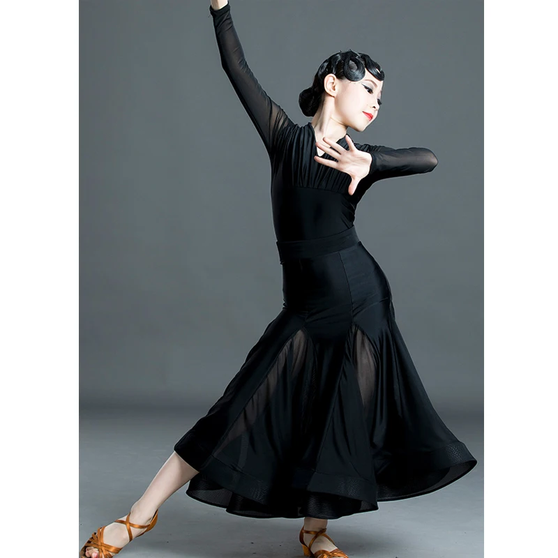 New Ballroom Dance Dress For Girls Practice Clothes New Waltz Latin National Standard Dance Clothes Modern Dress DN6710