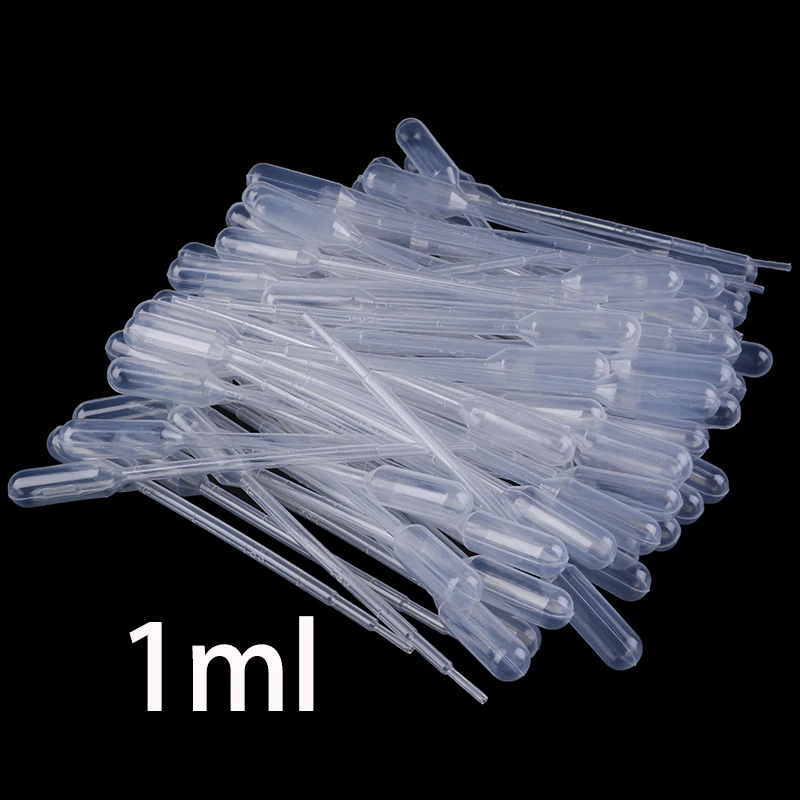 

100 ~1000pcs , 1mL Disposable Pipettes Plastic Graduated Pasteur Pipette Dropper 1mL Polyethylene Laboratory Tools