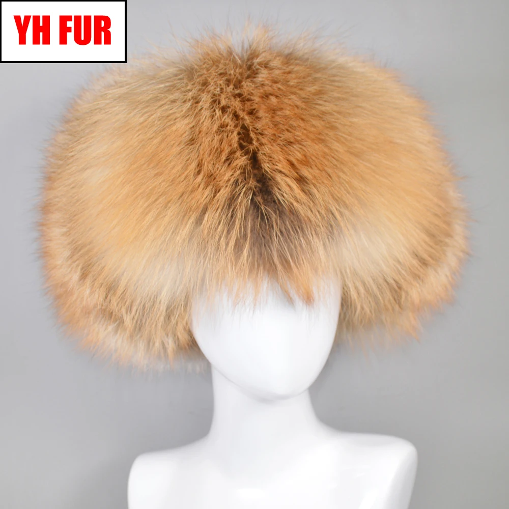 

Men Outdoor Windproof Winter Natural Real Fox Fur Bombers Hats Quality Raccoon Fur Cap Man Luxury Real Sheepskin Leather Hat