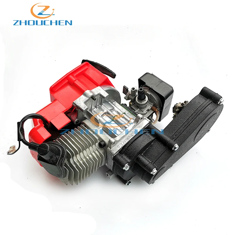 2 49cc 47cc мотоциклетные полный двигатель 2-х тактный двигатель старт тяги W/коробка передач Серебряный для мини Dirt pit Bike liya Скутер мопед - Цвет: 2