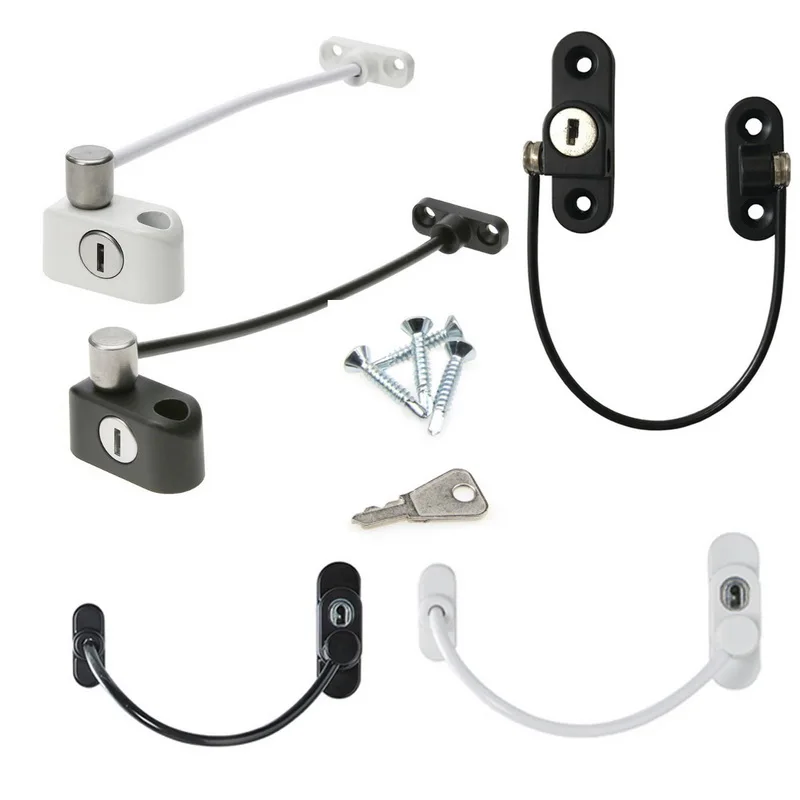 Anti-theft Ventilation Inside And Outside Window Stoppers Multifunctional Window Lock Door Security Guard for Baby Safety 1Pcs