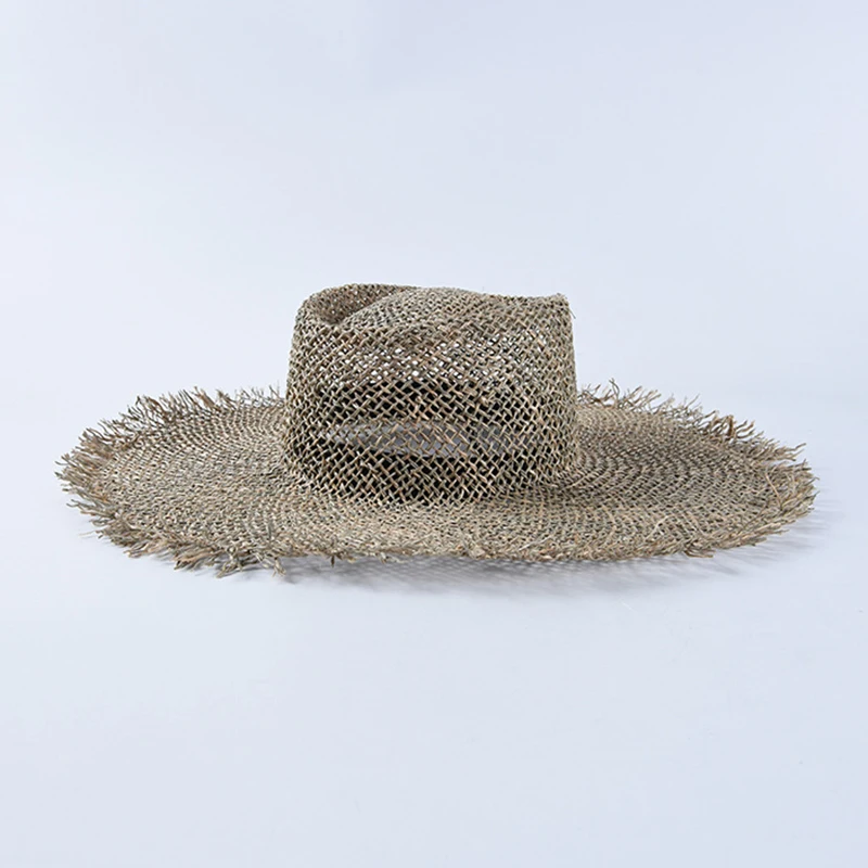 Модные дышащие зеленые соломенные пляжные солнечные шляпы для женщин, размер 56-57 см, крутая женская летняя соломенная зеленая шляпа