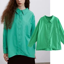 

Elmsk Blouse Women Autumn Long Sleeve Loose Blusas Mujer De Moda 2021 Shirt England High Street Vintage Oversize Fashion Tops