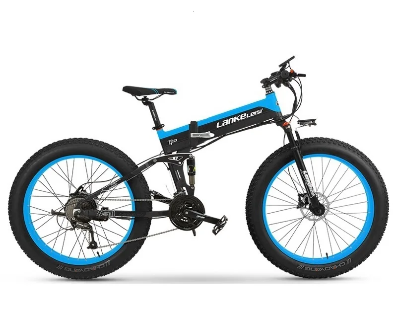 XT750Plus ЕС Качество LANKELEISI 26x4,0 дюймов Fat Tire 1000 Вт Электрический велосипед 1000 Вт складной электровелосипед