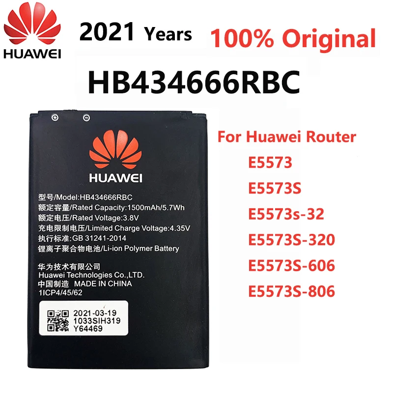 100% Orginal HB434666RBC Phone battery 1500mAh For Huawei Router E5573 E5573S E5573s-32 E5573s-320 E5573s-606 E5573s-806 | Мобильные