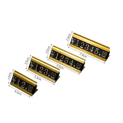 Grande étagère de comptoir pour bijoux, signe de bureau, Cube de prix combiné numérique, porte étiquette de prix en métal 