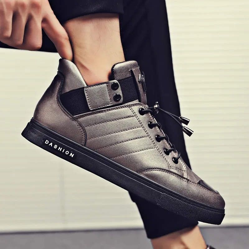 M- Autumn and winter new in the round head trend fashion outdoor sports shoes casual wild comfortable wear lace up men's shoes