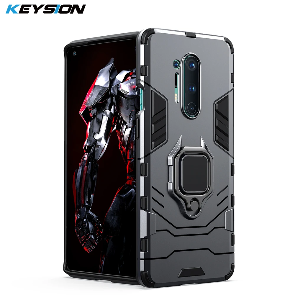 KEYSION ударопрочный армированный чехол для Oneplus X 9 8 Pro 8T 7T 7-1 шт. + 6T палец кольцо