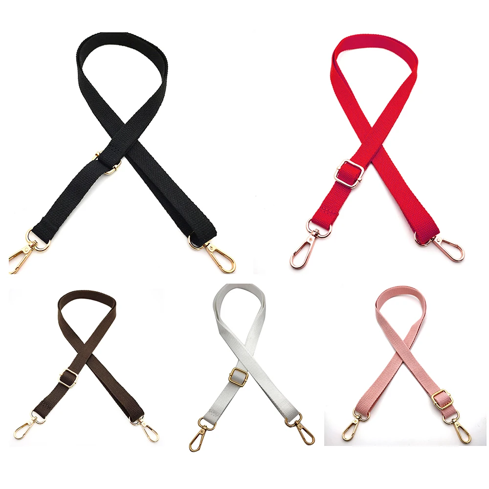 

140cm Adjustable Fabric Bag Strap Gold Buckle Women For Crossbody Canvas Bag Red Black Shoulder Strap Purse Strap Accessories